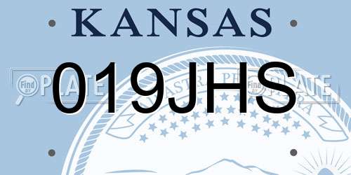 019JHS Kansas License Plate