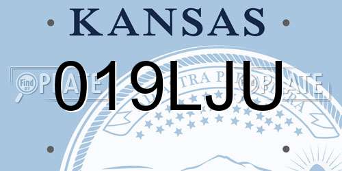 019LJU Kansas License Plate