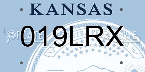 019LRX Kansas License Plate