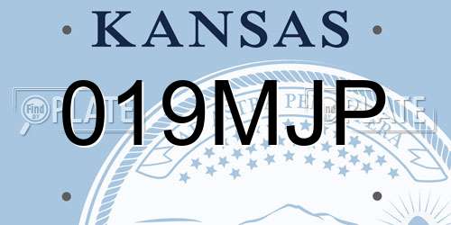 019MJP Kansas License Plate
