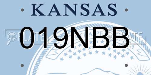 019NBB Kansas License Plate