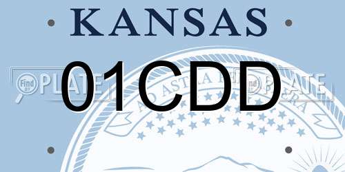 01CDD Kansas License Plate