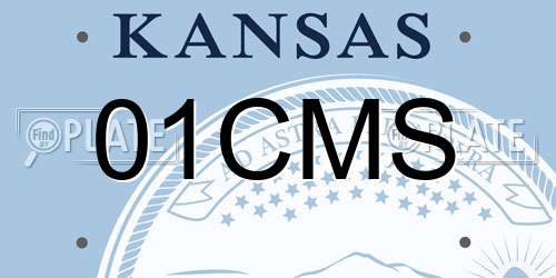 01CMS Kansas License Plate