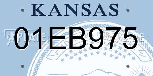 01EB975 Kansas License Plate