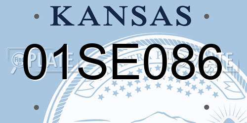 01SE086 Kansas License Plate