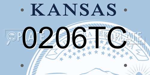 0206TC Kansas License Plate