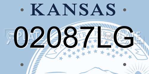 02087LG Kansas License Plate