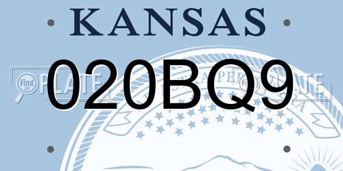 020BQ9 Kansas License Plate
