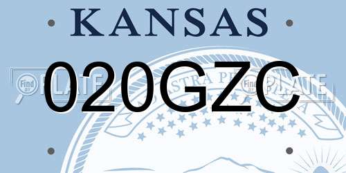 020GZC Kansas License Plate