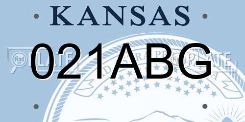 021ABG Kansas License Plate