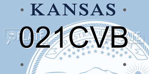 021CVB Kansas License Plate