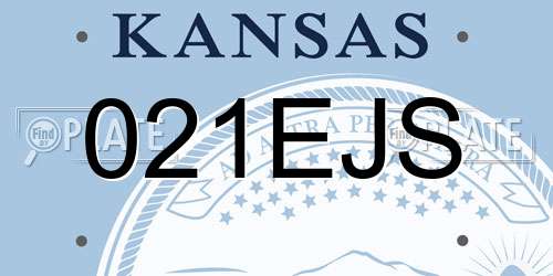 021EJS Kansas License Plate
