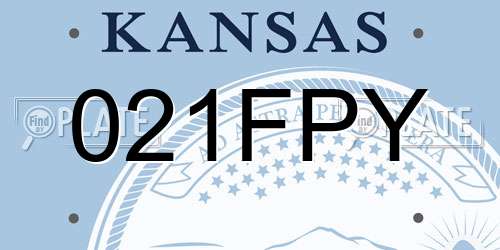 021FPY Kansas License Plate