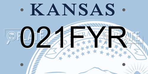 021FYR Kansas License Plate