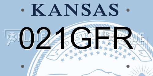 021GFR Kansas License Plate