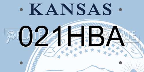 021HBA Kansas License Plate