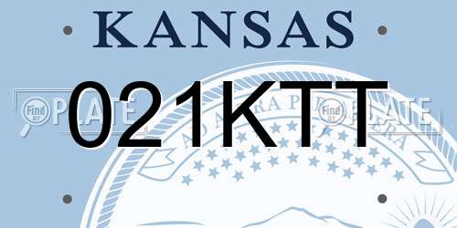 021KTT Kansas License Plate