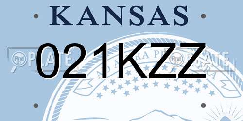 021KZZ Kansas License Plate