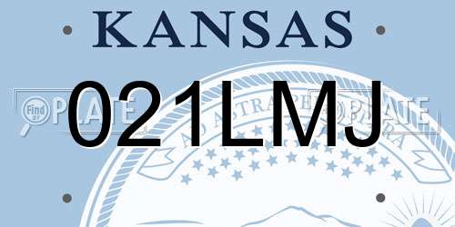 021LMJ Kansas License Plate