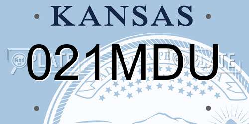 021MDU Kansas License Plate