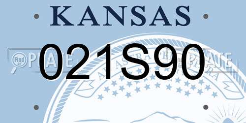 021S90 Kansas License Plate