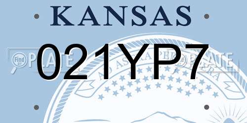 021YP7 Kansas License Plate