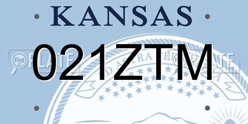 021ZTM Kansas License Plate