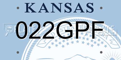 022GPF Kansas License Plate