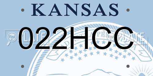 022HCC Kansas License Plate