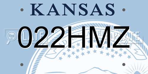 022HMZ Kansas License Plate