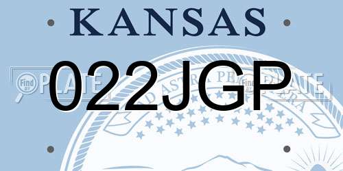 022JGP Kansas License Plate