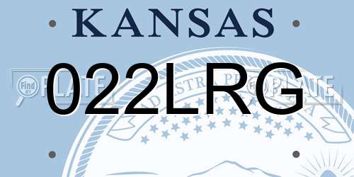 022LRG Kansas License Plate