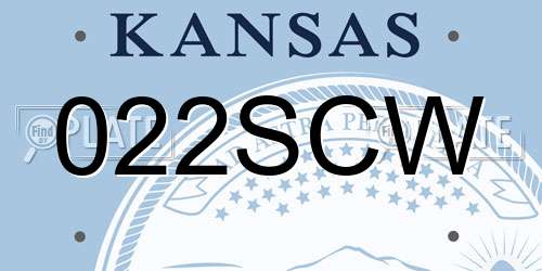 022SCW Kansas License Plate