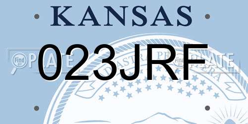 023JRF Kansas License Plate