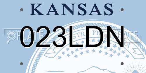 023LDN Kansas License Plate