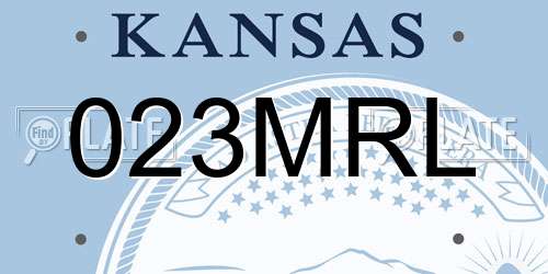 023MRL Kansas License Plate
