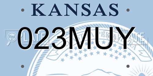 023MUY Kansas License Plate