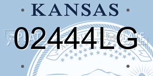02444LG Kansas License Plate