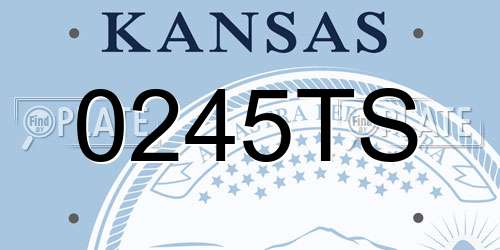 0245TS Kansas License Plate