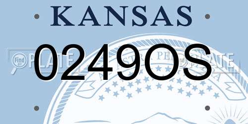 0249OS Kansas License Plate