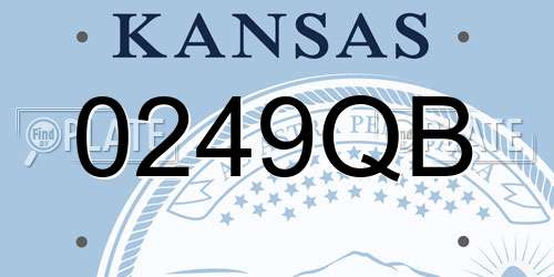 0249QB Kansas License Plate