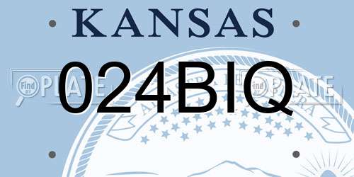 024BIQ Kansas License Plate