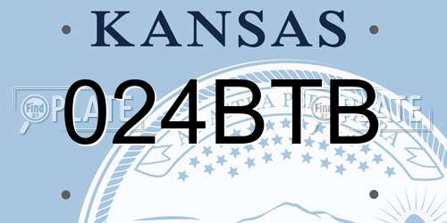 024BTB Kansas License Plate