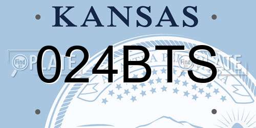 024BTS Kansas License Plate