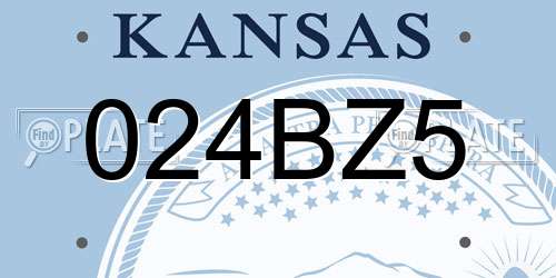 024BZ5 Kansas License Plate