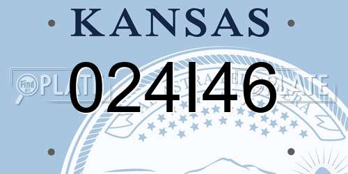 024I46 Kansas License Plate