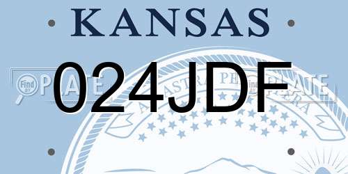 024JDF Kansas License Plate