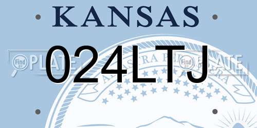 024LTJ Kansas License Plate
