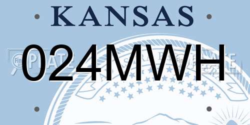 024MWH Kansas License Plate