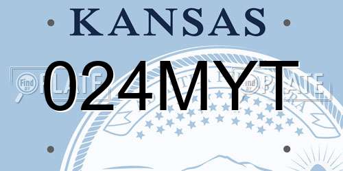 024MYT Kansas License Plate
